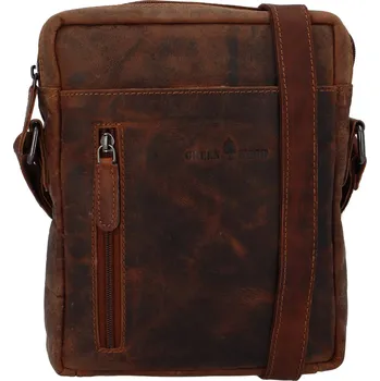 Pánská kožená crossbody taška hnědá - Greenwood Levron hnědá