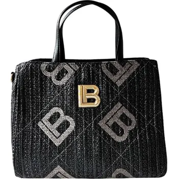 Kabelka Raffia Tote kabelka Laura Biagiotti Julie Barva: Černá