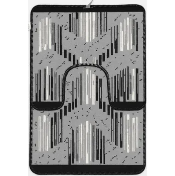 Koupelnová předložka Koupelnový set z recyklované bavlny s výkrojem 50x50 cm + 50x70cm šedý