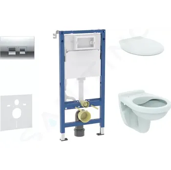 Geberit Duofix Set předstěnové instalace, klozetu Alpha a sedátka, tlačítko Delta35, lesklý chrom, SANI11CD1144