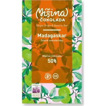 Čokoláda Mléčná čokoláda 50% Madagaskar se zelenými mandarinkami 50g
