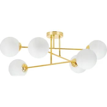 Lustr na tyči 6xE27/35W/230V pr. 80 cm zlatá