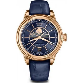 Hodinky Aviator Douglas Moonflight V.1.33.2.256.4 + 5 let záruka a dárek ZDARMA