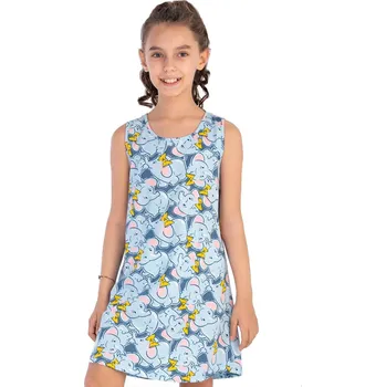 Dámská noční košile Modrá dívčí noční košilka se slůňátky 1F0987 modrá 170-176-15-16-let