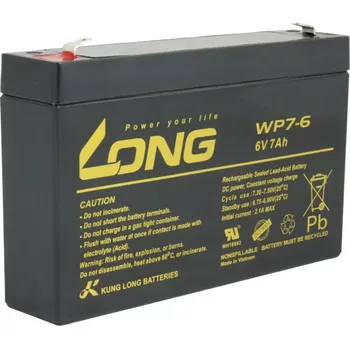 LONG baterie 6V 7Ah F1 (WP7-6)