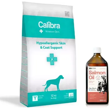 Calibra Veterinary Diets Dog Hypoallergenic 12kg + LAB V Lososový olej 500ml