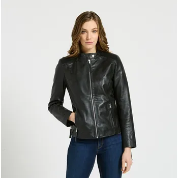 Dámská casual bunda Baťa dámská kožená biker bunda černé, vel. S
