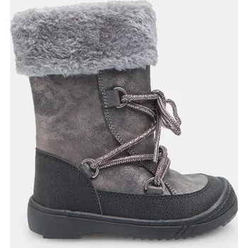 Dívčí obuv Bubblegummers dívčí vysoké sněhule stříbrné, vel. 22