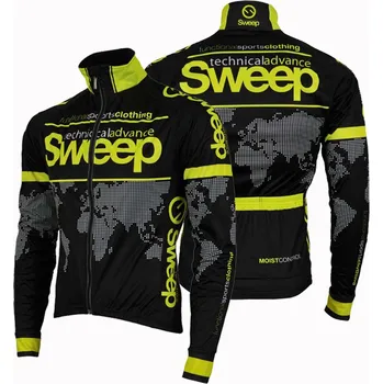 cyklistický dres SWEEP J009 Nowind černá - citronová XXL