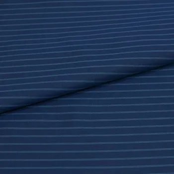 Podšívka PA060 modrá, tenký světle modrý proužek, š.150