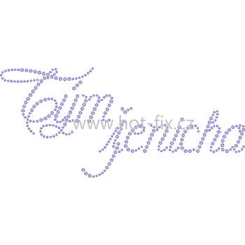 SVAT144 - Tým ženicha nažehlovací hot-fix kamínková aplikace na textil, rozměry cca 21,8x9,8cm barva: polobroušené kameny barva 201 AB Crystal /stříbrná s duhovým efektem