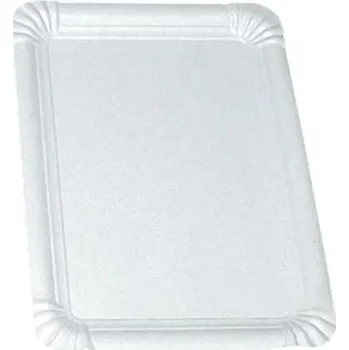 Jednorázové nádobí Papírové tácky - č. 6c , 26 x 18 cm, bílé, 500 ks