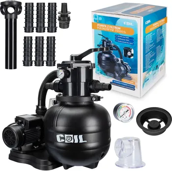 Bazénová filtrace Písková filtrace s 250W samonasávacím bazénovým čerpadlem o výkonu 7000 l/h + doprava zdarma