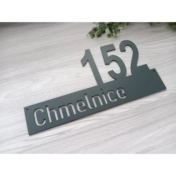 Domovní cedule Domovní číslo antracit - 20 x 10 cm