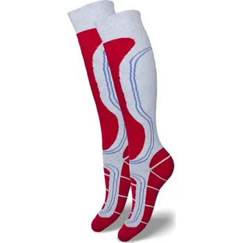 Pánské ponožky Dětské lyžařské ponožky Milena - bledá melanž, bledá melanž 29-31