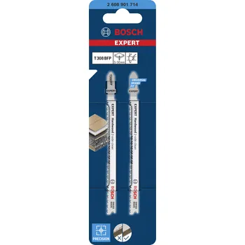 Pilový plátek 2x Pilový plátek (list) na laminované desky pro přímočaré - kmitací pily Bosch EXPERT Hardwood 2-side clean T 308 BFP - 117mm (2608901714)