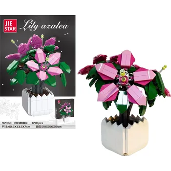 ostatní stavebnice Lebula Stavebcice květiny lilie azalky v květináči 698 el