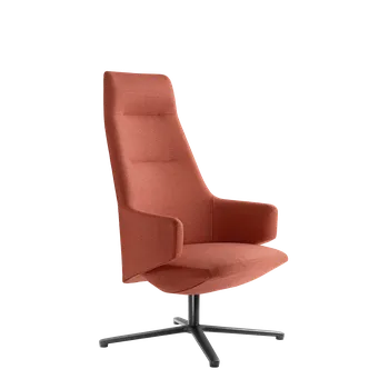 Luxusní křeslo Melody Lounge ML-XL-N1 (4-ramenný ALU černě lakovaný kříž)