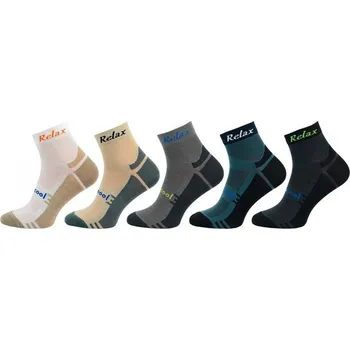 Pánské ponožky Dámské a pánské 3/4 ponožky RELAX NOVIA 1202 | 5 párů Velikost: 28-29 (42-43)