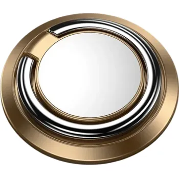 Otočný držák na mobil s kroužkem na prst Samolepka na zadní stranu telefonu Magnetický prvek 360° Rotace Držák na tablet zlatá