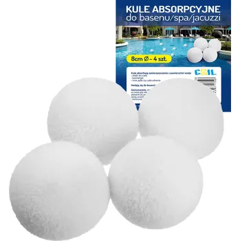 Bazénová filtrace Lebula Absorpční filtrační kuličky pro bazén Jacuzzi spa 8 cm (sada 4 ks)