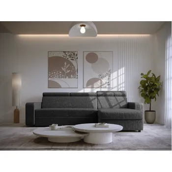 Sedací souprava Rohová sedací souprava MORA P s úložným prostorem. Šedá