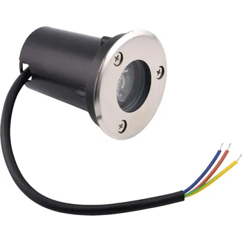 Venkovní osvětlení Venkovní zápustné svítidlo 1W, nerez Teplá bílá (3000-3500K)