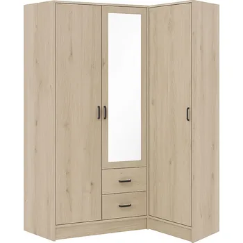 Šatní skříň Rohová skříň s zrcadlem 3d2s dub sonoma Kami