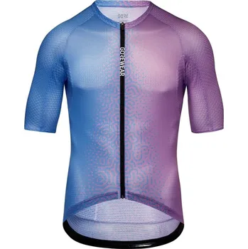 Cyklistické oblečení GORE Cyklistický dres s krátkým rukávem - SPINSHIFT BREATHE - modrá/fialová M
