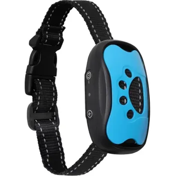 Obojek pro psa Vibrační obojek proti štěkání psů Dobíjecí přes USB Vodotěsný Výcvikový obojek s pípáním a vibrací Nastavitelný obvod 22–56 cm modrá