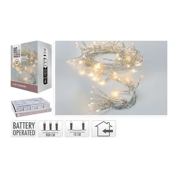 Vánoční dekorace Světelný řetěz 80 LED bílá teplá, délka 8 m