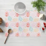 Velikonoční teflonové prostírání na stůl TF-106 Barevné kraslice na bílém 35x45 cm