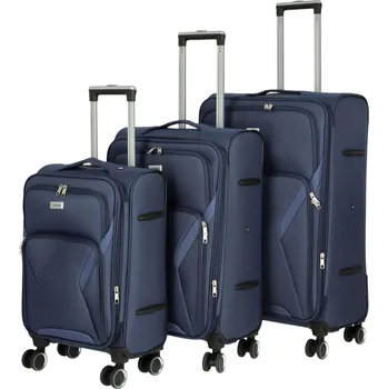 Cestovní textilní kufr tmavě modrý - Ormi Salim SADA tmavě modrá