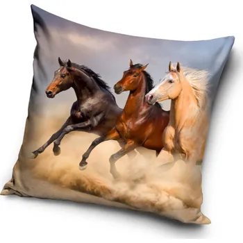 Dekorativní polštářek Carbotex Povlak na polštářek 40x40 cm - Divocí koně