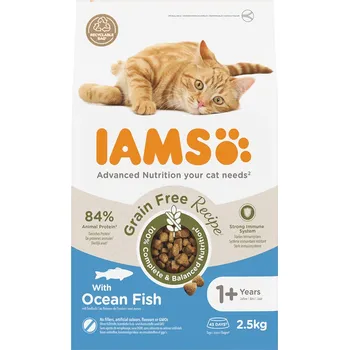 Krmivo pro kočku 2,5kg IAMS Advanced Nutrition Grain Free s mořskými rybami