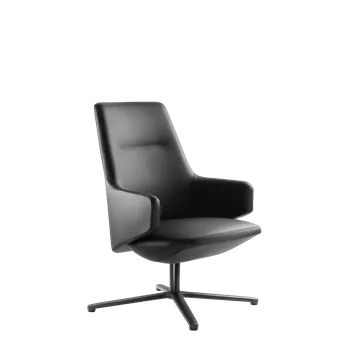 Křeslo Melody Lounge ML-L-N1 (4-ramenný ALU černě lakovaný kříž)