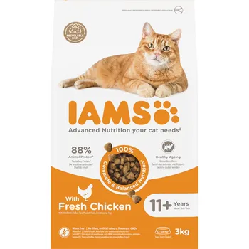 Krmivo pro kočku 2x3kg IAMS Advanced Nutrition Senior Cat 11+ s kuřecím - výhodné balení