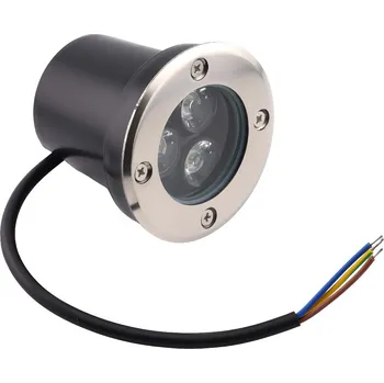 Venkovní osvětlení Venkovní zápustné svítidlo 3W, nerez Teplá bílá (3000-3500K)