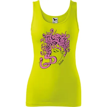 Dámské tílko s potiskem Medúza Velikost: L, Barva: Limetková