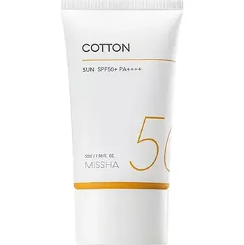 Přípravek na opalování MISSHA ALL AROUND SAFE BLOCK COTTON SUN SPF50+ pro citlivou pleť 50ml