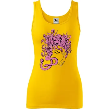 Dámské tílko s potiskem Medúza Velikost: S, Barva: Žlutá