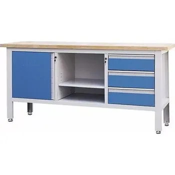 Dílenský stůl Procarosa PROFI311 Dílenský ponk 1690 x 600 x 865 mm, modrá barva