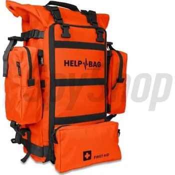 Vybavení pro přežití Záchranná a evakuační souprava Help Bag Max v batohu poslední záchrany s 50 elementy pro bezpečné přežití, Barva Oranžová Help Bag 5905289480046