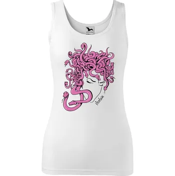 Dámské tílko s potiskem Medúza Velikost: XL, Barva: Bílá