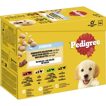 Krmivo pro psa 96x100 g Pedigree Junior Multipack kapsičky míchaný výběr v želé (4 druhy)