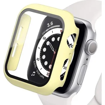 Chytré hodinky Ochranné pouzdro z tvrzeného skla a PC pouzdro kompatibilní s Apple Watch Series 7 45 mm, [plné