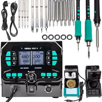 Páječka Pájecí stanice Yihua 992D-II 2 v 1 (hroty C245, C210) + mini horkovzdušná