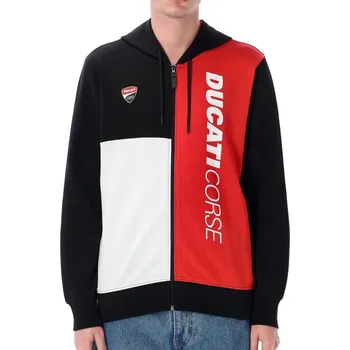 Pánské oblečení mikina na zip Ducati Corse red/black/white XL