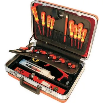 NG TOOL Kufr s 27-dílnou sadou nářadí červený 460x160x310 mm