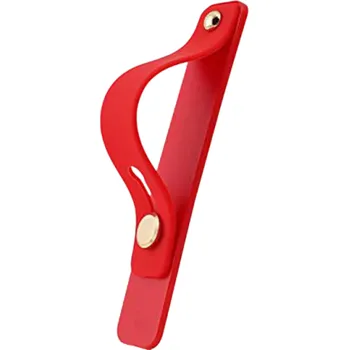 Samolepicí držák na telefon s elastickým řemínkem Univerzální úchytka na zadní kryt telefonu Pohodlné držení Mobilní příslušenství červená